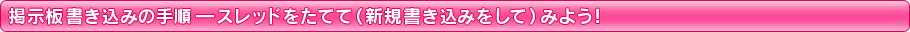 �V�K�������݂����Ă݂悤